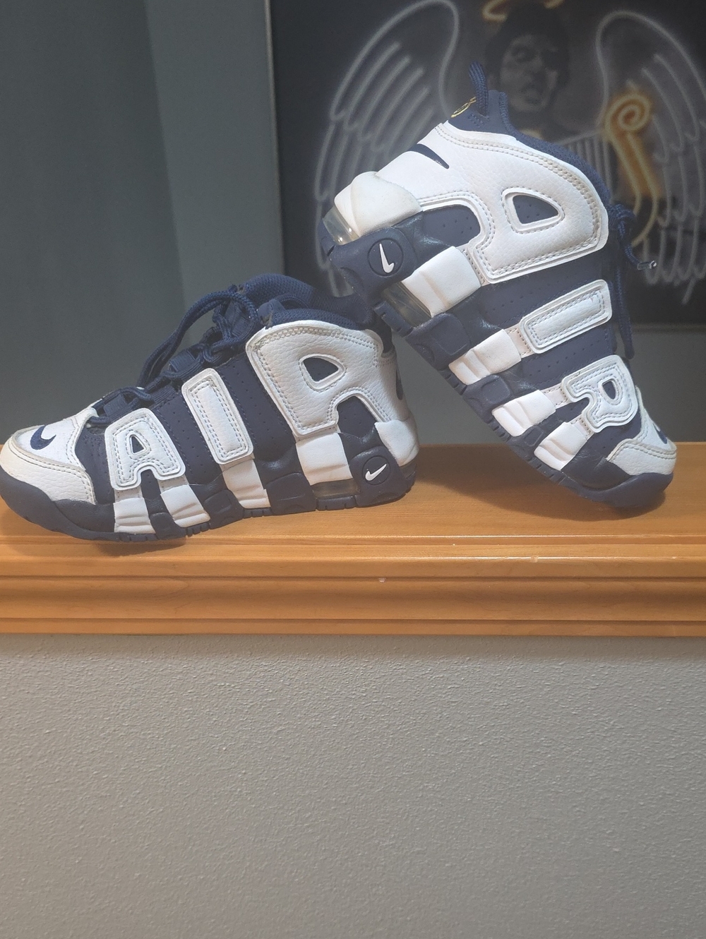 Nike Kids Navy and White 'AIR' Sneakers